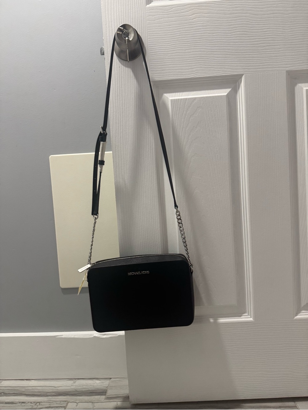 Michael Kors Black Leather Crossbody Bag